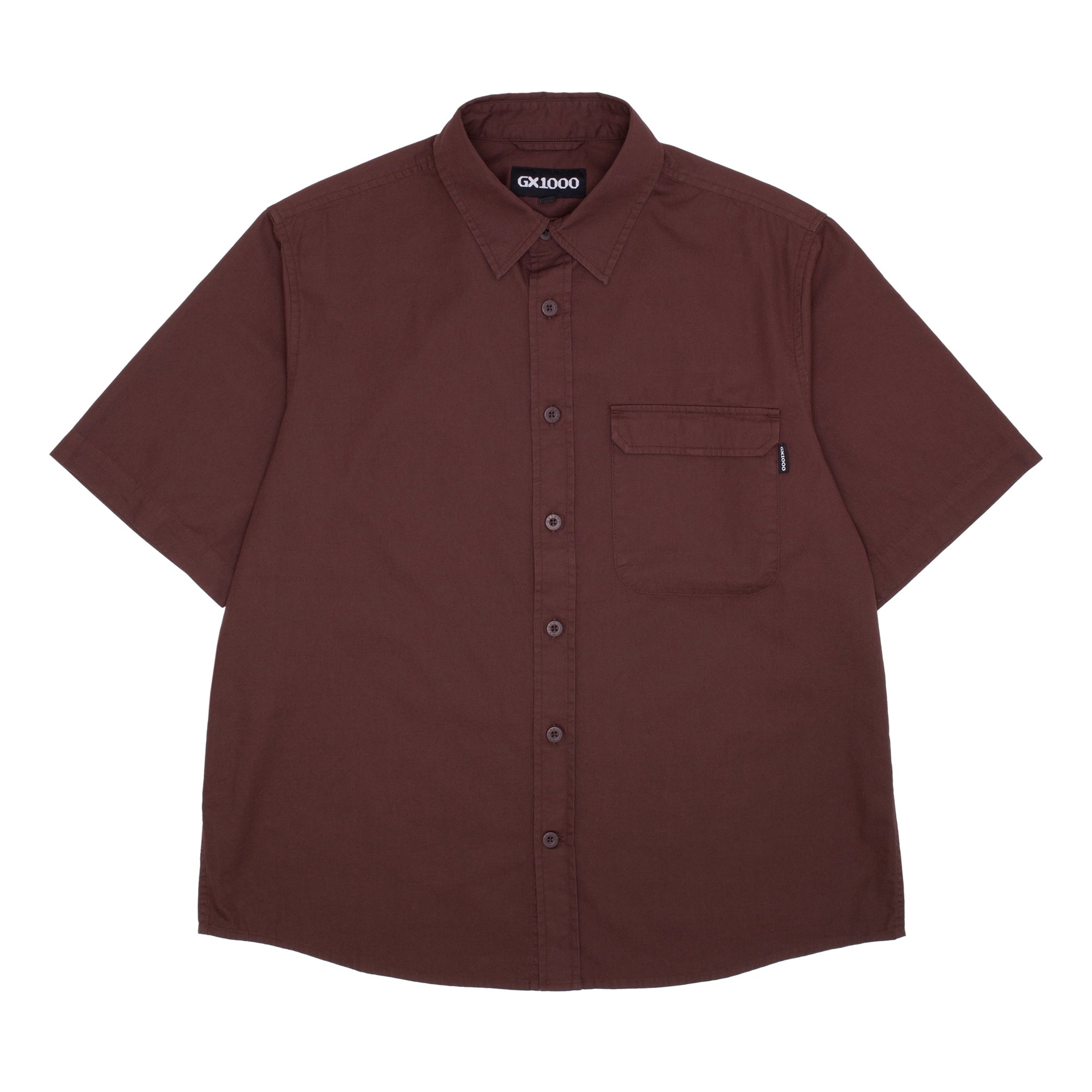 GX1000 - Big Pocket SS Button Down "Brown"
