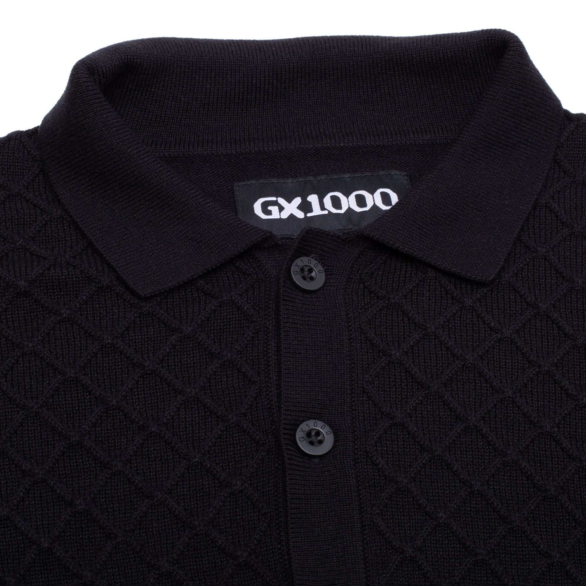 GX1000 - Polo Knit Long Sleeve "Black"