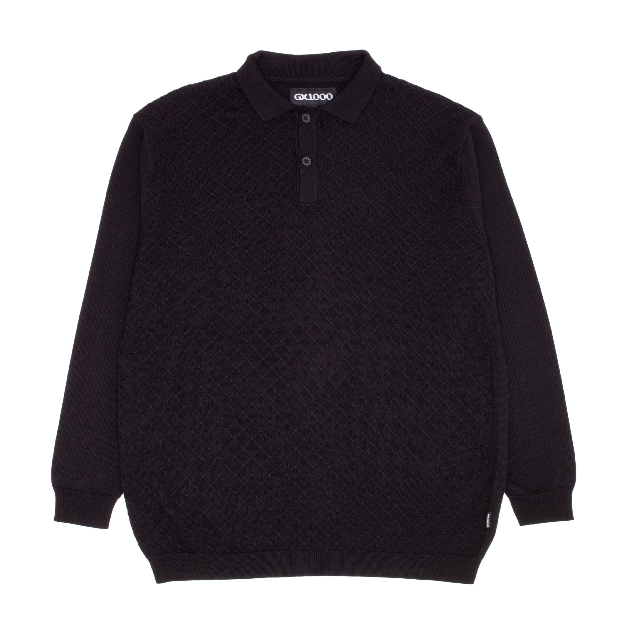 GX1000 - Polo Knit Long Sleeve "Black"