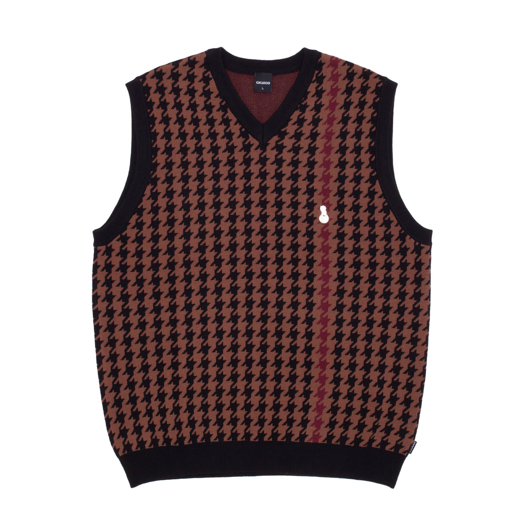 GX1000 - Jacquard Knit Vest "Brown"