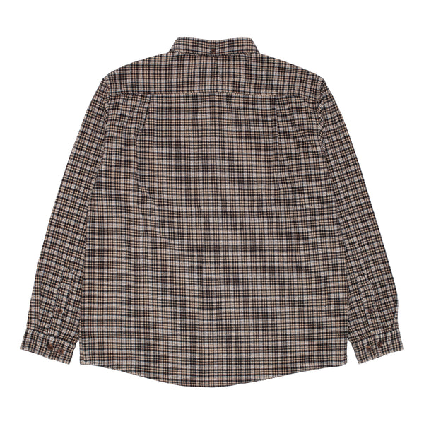 GX1000 - Long Sleeve Button Down "Beige HoundsTooth"