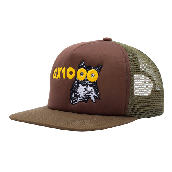 GX1000 - OWL Trucker Hat "Brown / Green"
