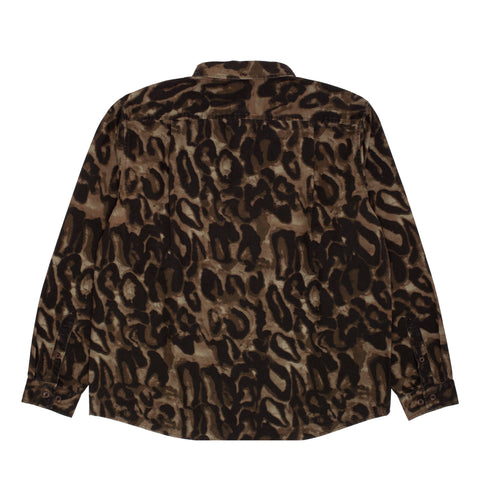 GX1000 - Long Sleeve Button Down "Brown Leopard Camo"
