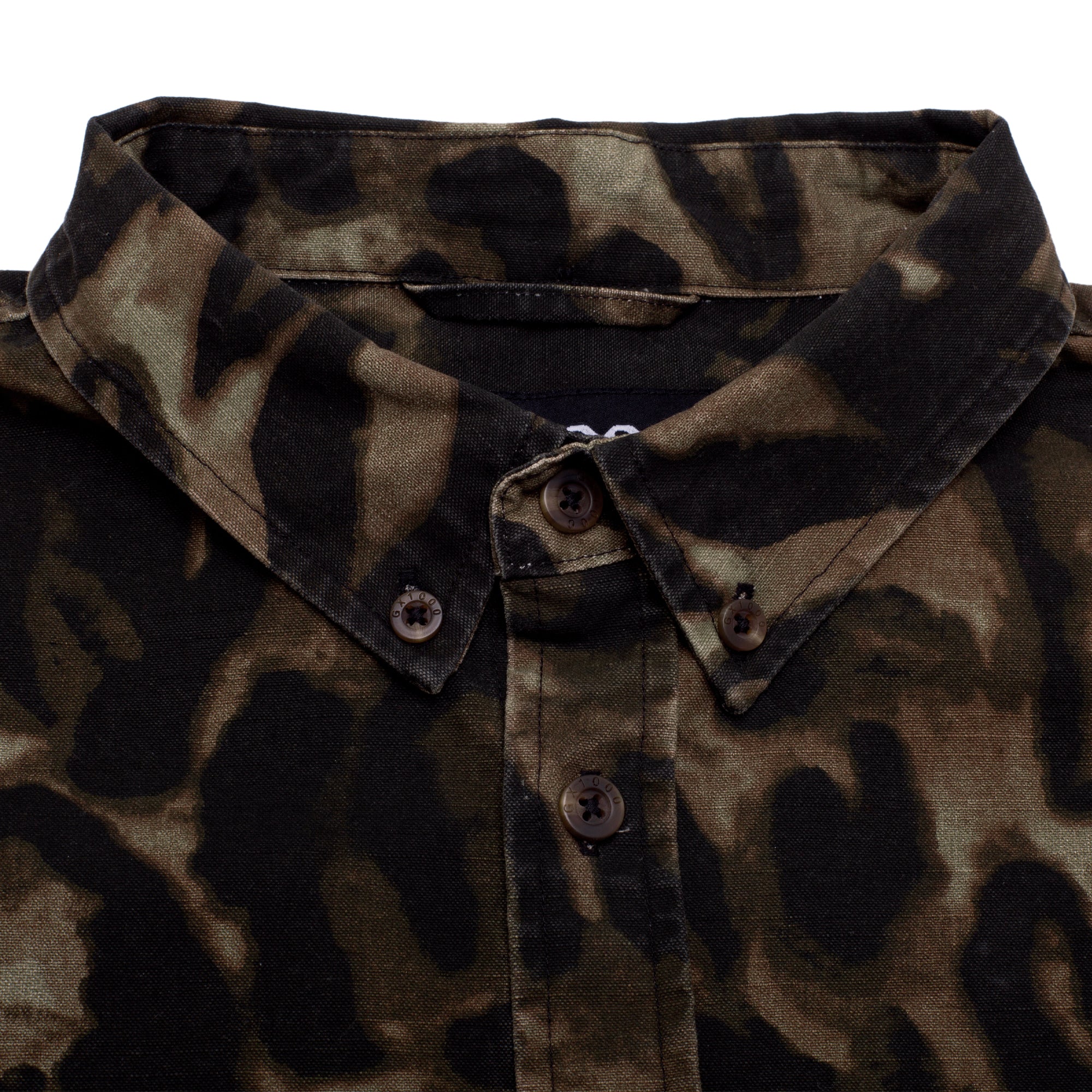 GX1000 - Long Sleeve Button Down "Brown Leopard Camo"