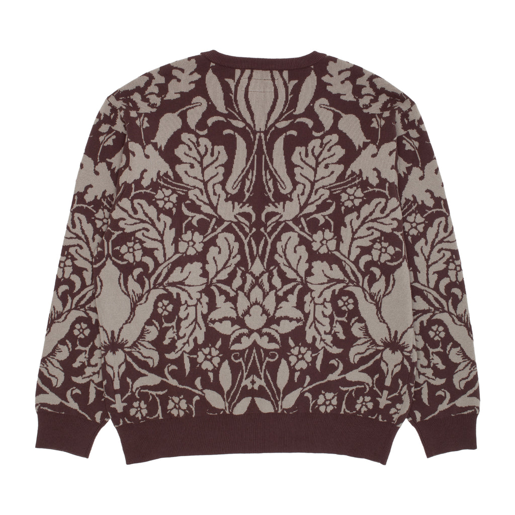 GX1000 - Jacquard Knit Floral Sweater "Brown"