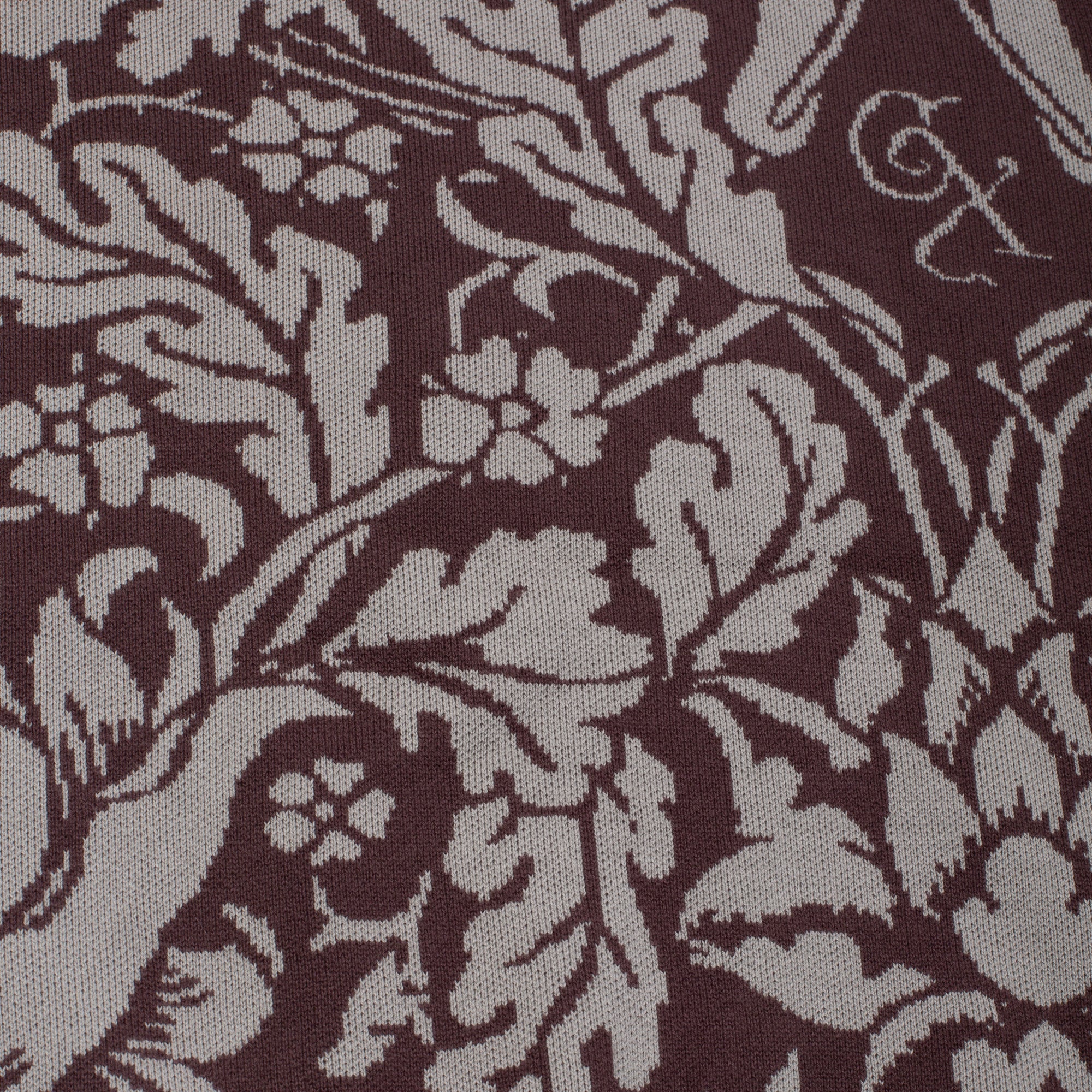 GX1000 - Jacquard Knit Floral Sweater "Brown"