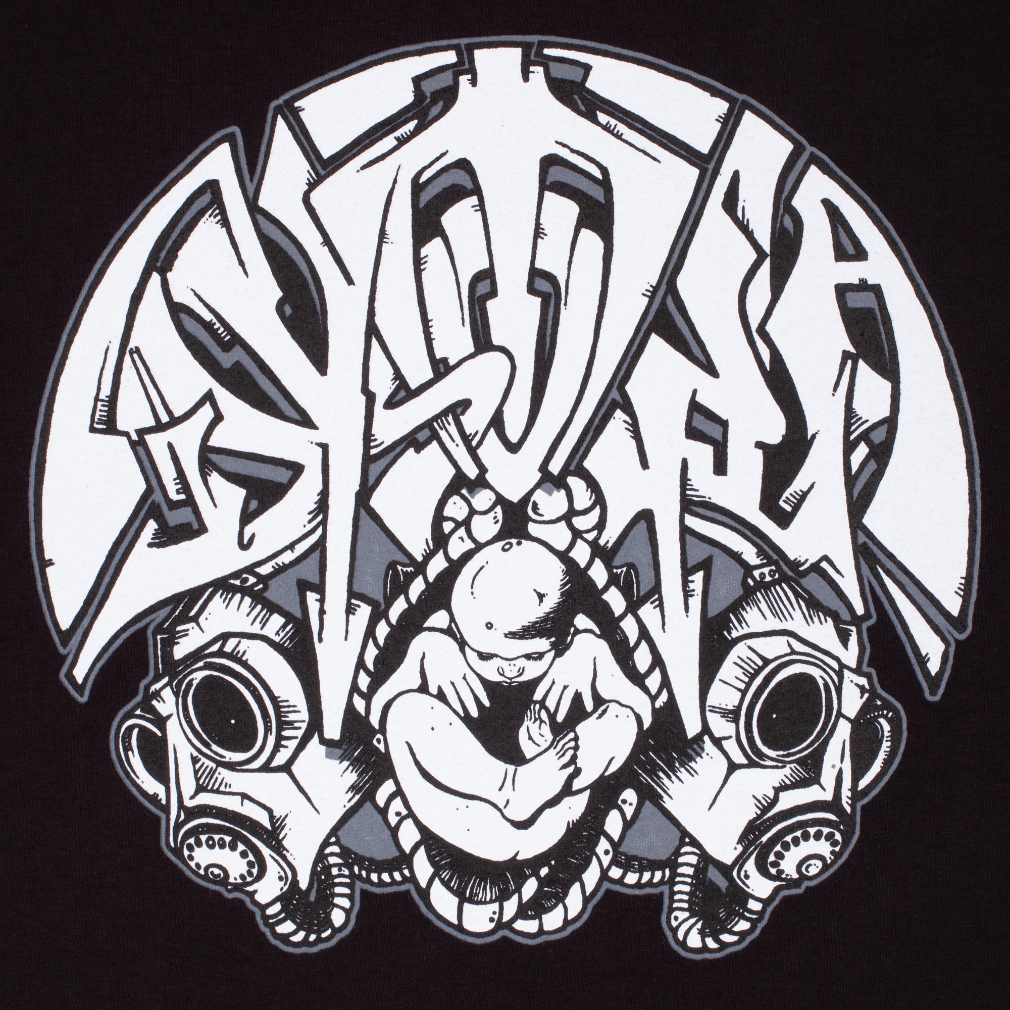 GX1000 - Dystopia Gas Mask Hoodie "Black"