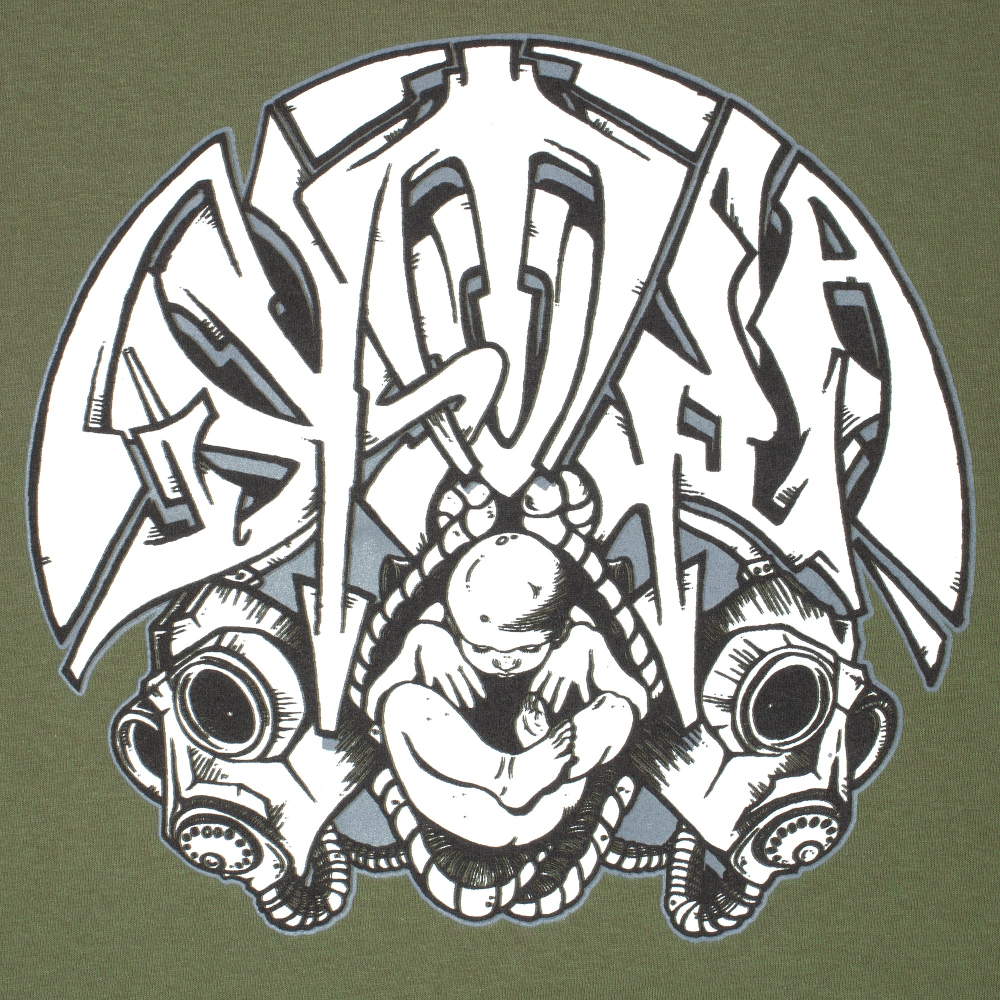 GX1000 - Dystopia Gas Mask Tee "Military Green"