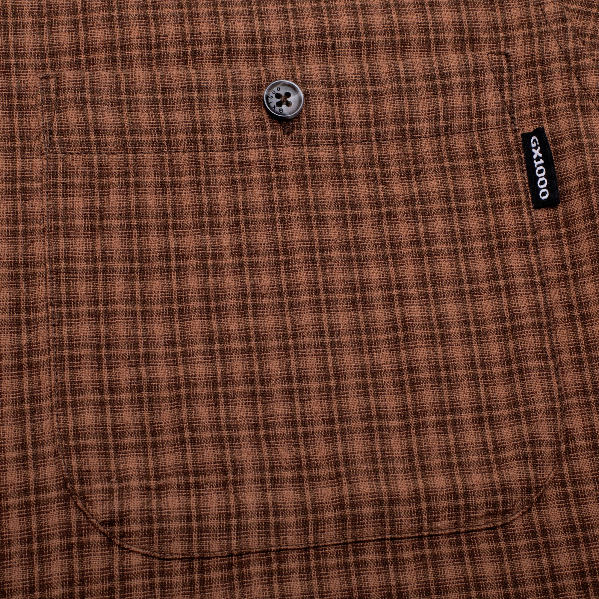 GX1000 - Short Sleeve Button Down "Brown Plaid"