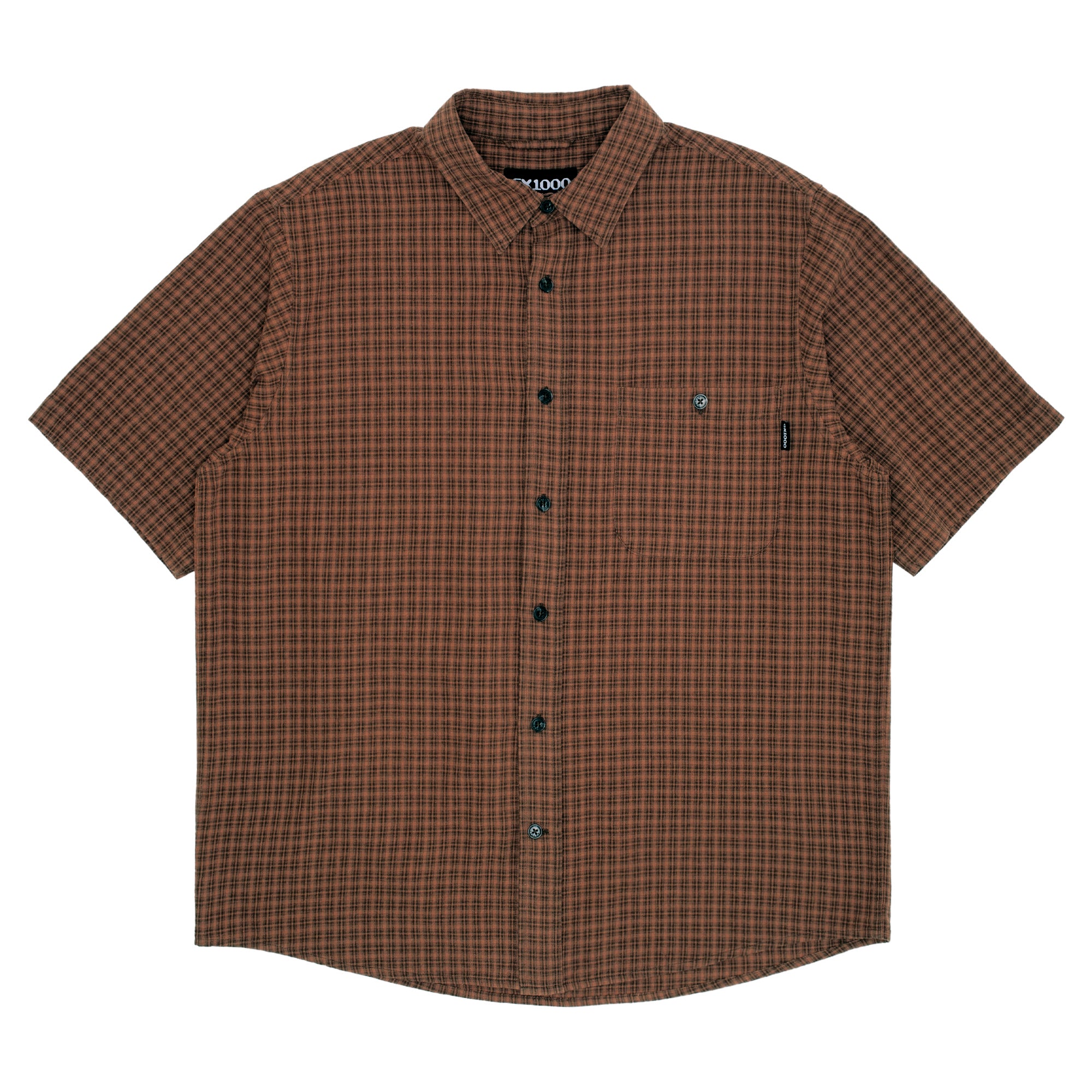 GX1000 - Short Sleeve Button Down "Brown Plaid"