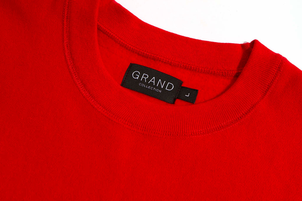 GRAND COLLECTION - Goose Embroidered Crewneck "Red"