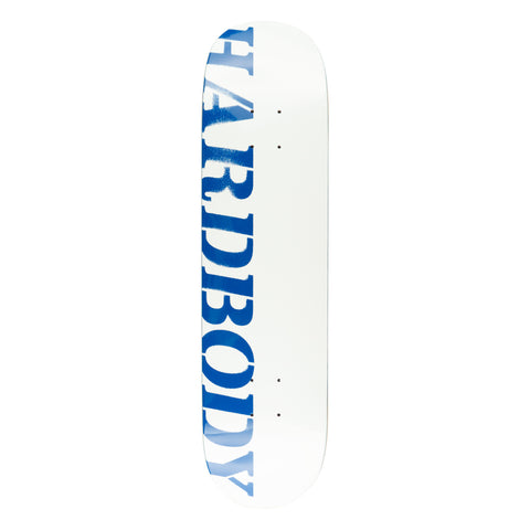 HARDBODY - STENCIL LOGO BOARD "WHITE/BLUE" 7.77/8.25"