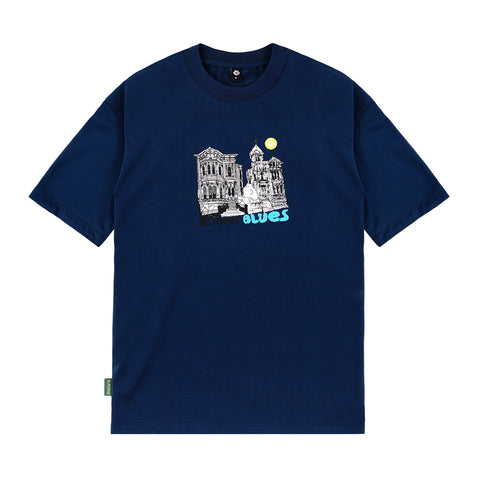 MAGENTA SKATEBOARDS - HILL STREET BLUES TEE "Navy"