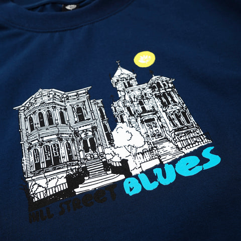 MAGENTA SKATEBOARDS - HILL STREET BLUES TEE "Navy"