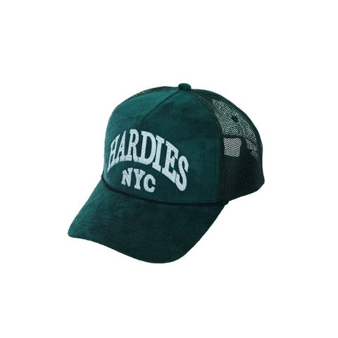 HARDIES HARDWARE - CURVE TRUCKER HATS SUEDE "GREEN"
