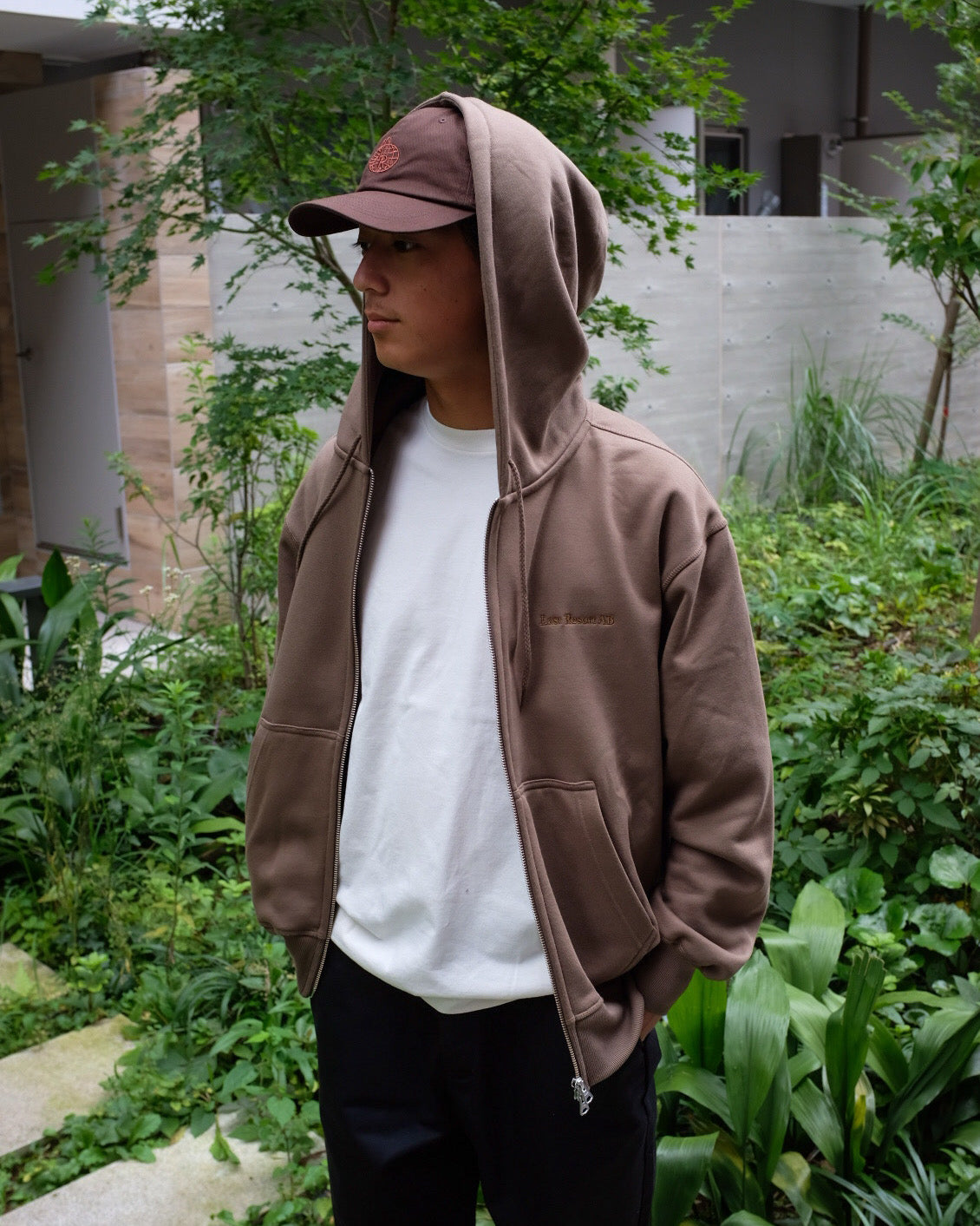 Last Resort AB - Script Logo Zip Hoodie "Khaki Beige"