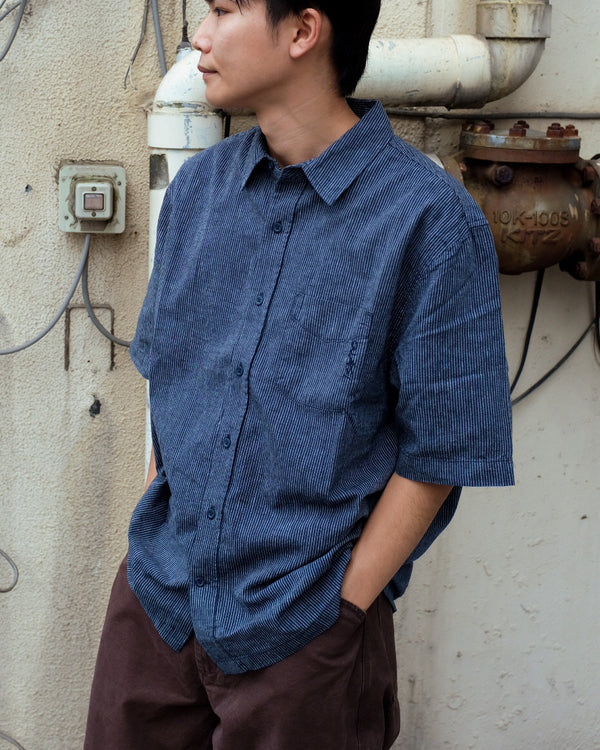 QUASI - Kalvin SS Button Up "Navy"