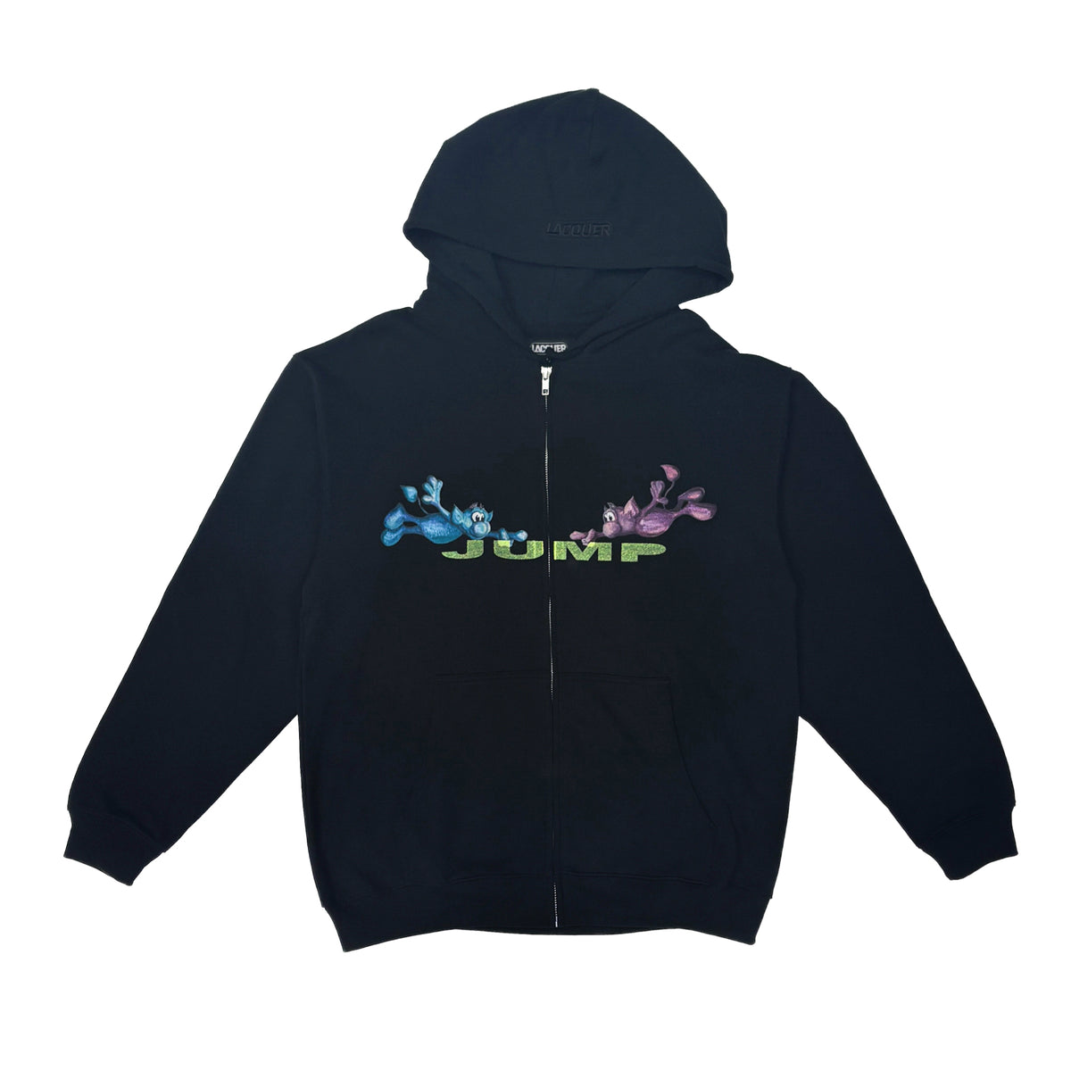 LACQUER x FTR × QIMP - Zip Hoodie "Black"