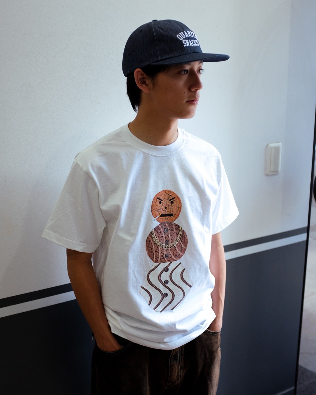 QUARTERSNACKS  - Big Snackman Tee "White"