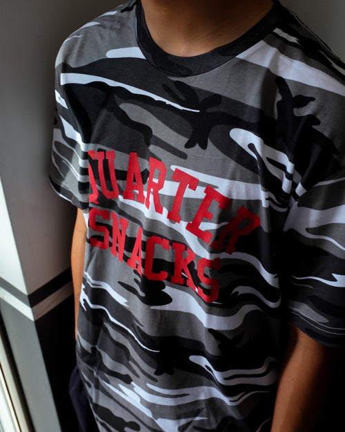 QUARTERSNACKS  - Camo Arch Tee "Black & White"