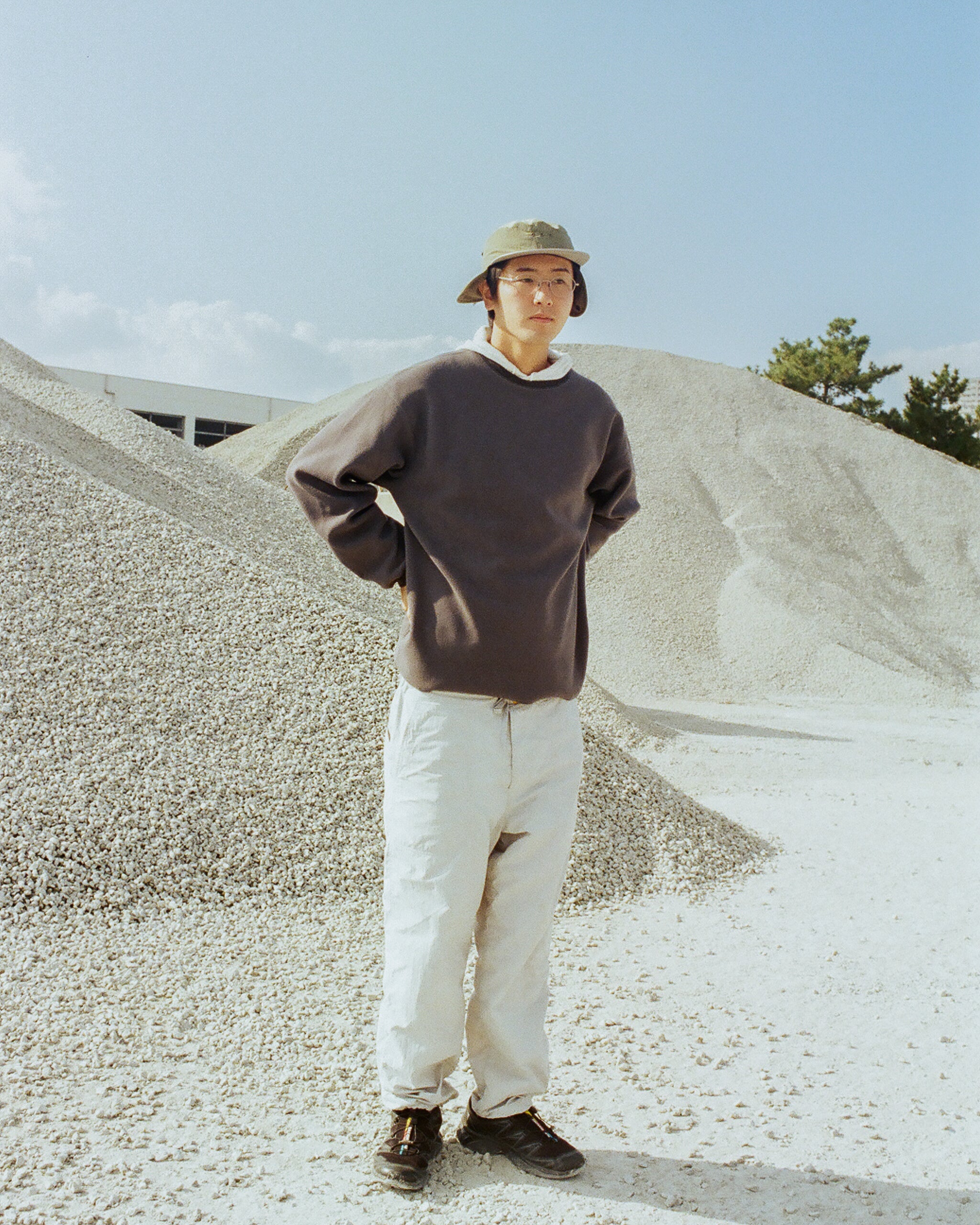 Lidairpeaks - DF Crew neck "Slate/Ash Grey"