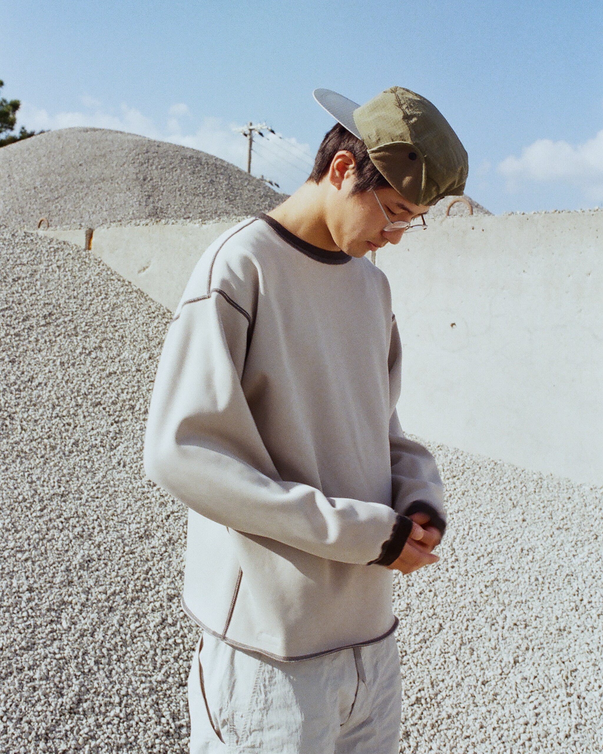 Lidairpeaks - DF Crew neck "Slate/Ash Grey"
