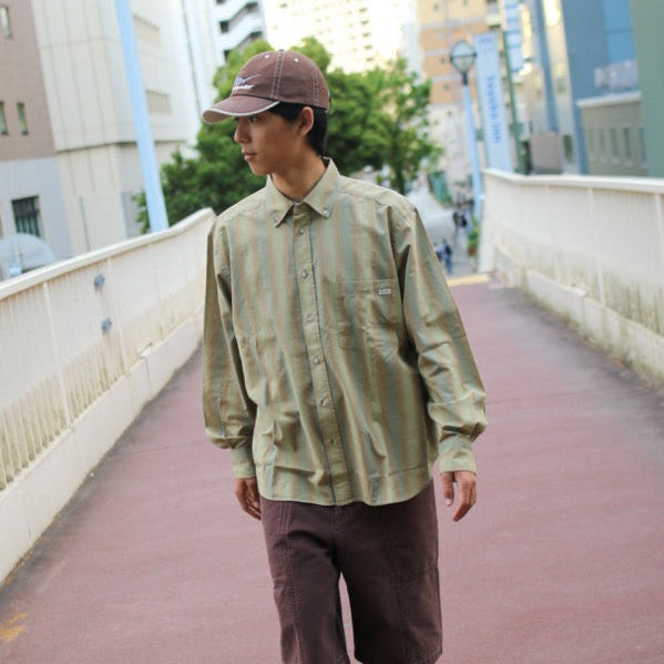 POLAR - Ben LS Shirt "Green Stripe”