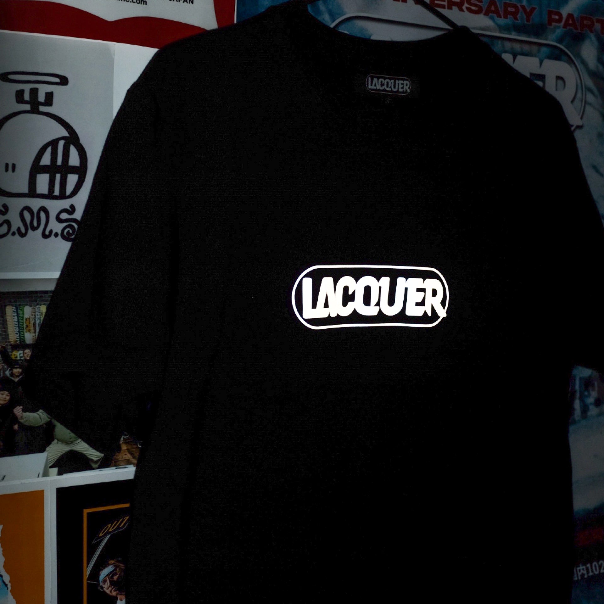 LACQUER -  Reflector Logo Tee "Black"