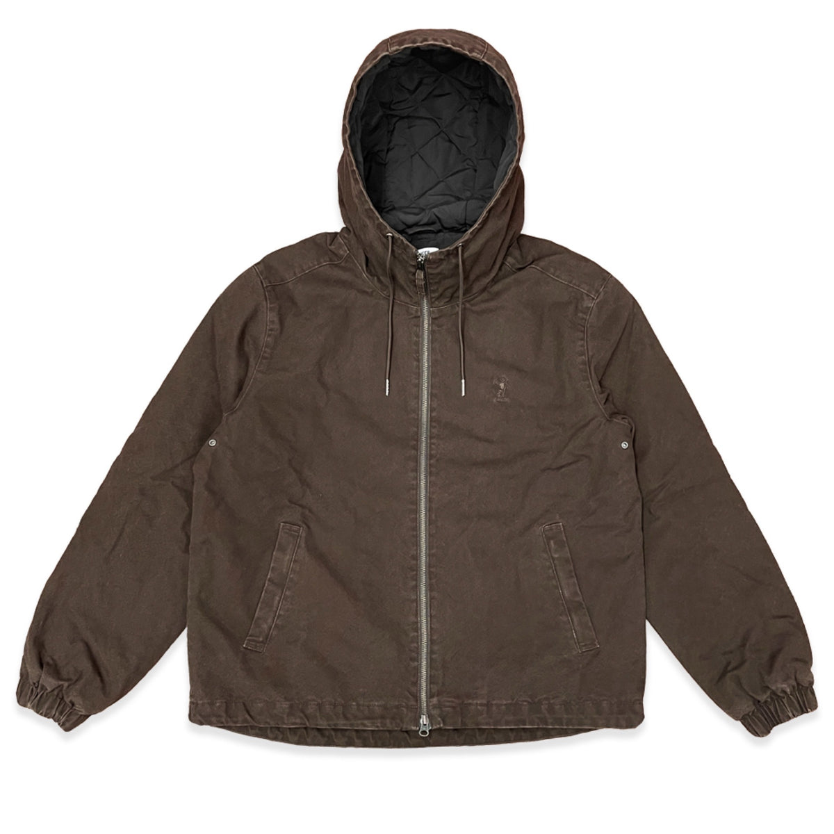 DANCER - Hooded Work Jacket  "Brown Enzyme Wash"