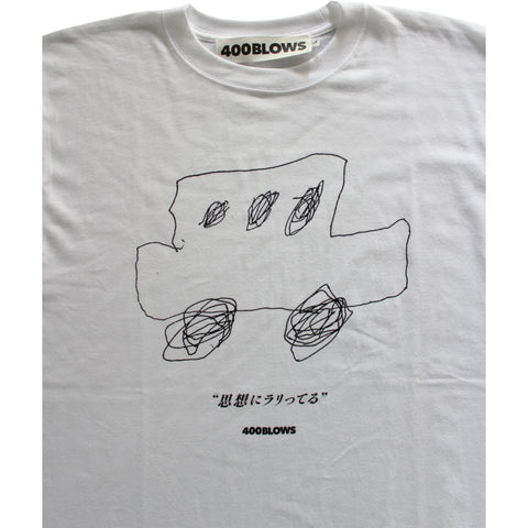 400BLOWS - たかあきくん「CAR」T-SHIRTS "White"