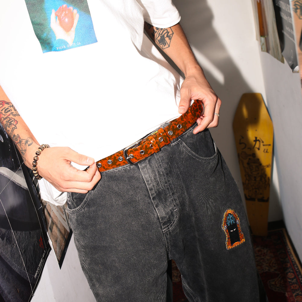 LOLA'S HARDWARE - FURY PVC BELT "Tiger Orange"