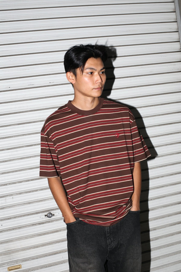 POLAR - Tee | Stripe  "Brown/Red"