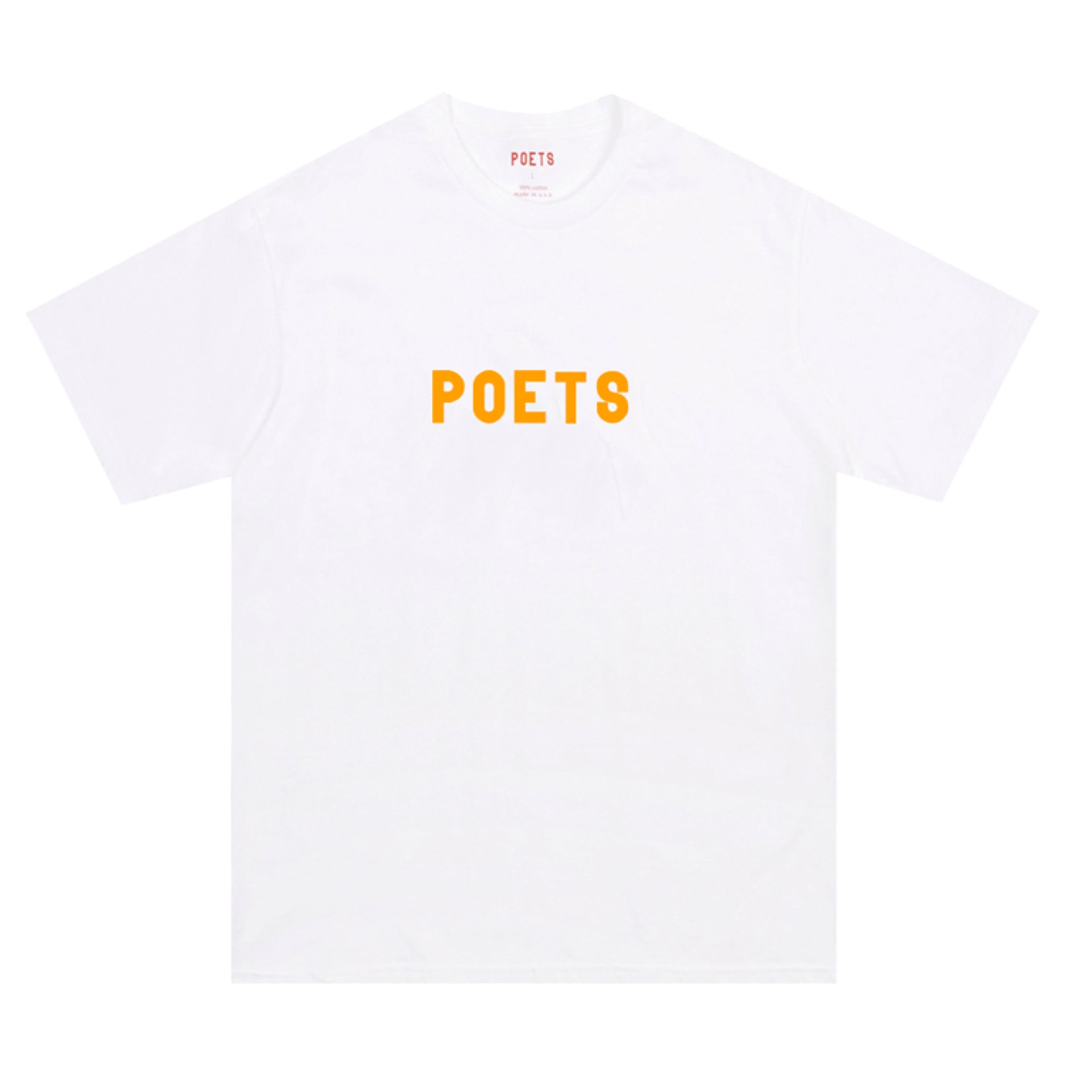 POETS - OG FLOCKED T SHIRT "WHITE/YELLOW"