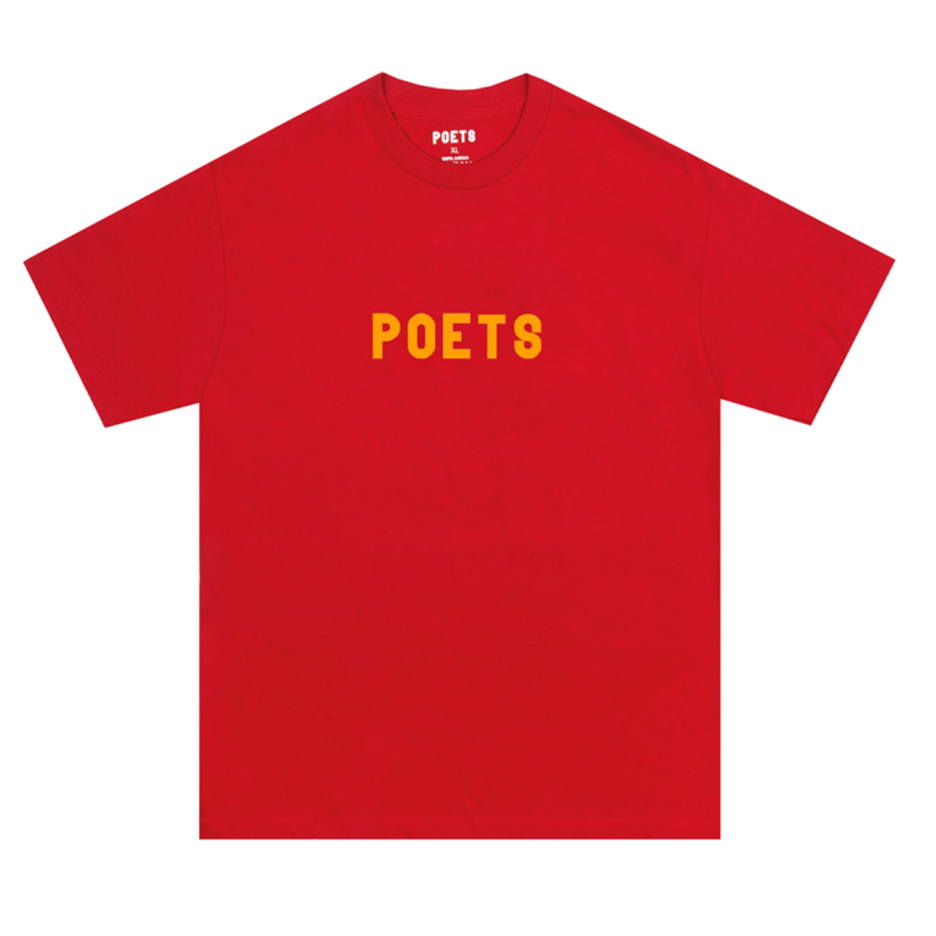 POETS - OG FLOCKED T SHIRT "RED/YELLOW"