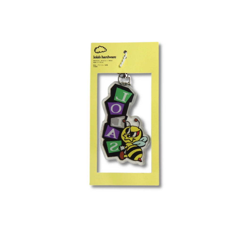 LOLA'S HARDWARE - BEE STAR RESIN KEYCHAIN"Yellow/Green/Purple"