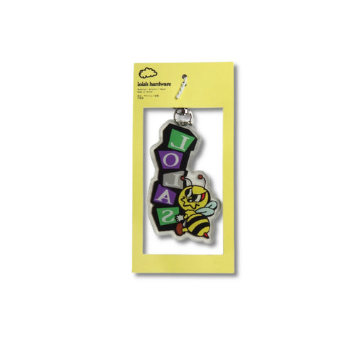 LOLA'S HARDWARE - BEE STAR RESIN KEYCHAIN"Yellow/Green/Purple"