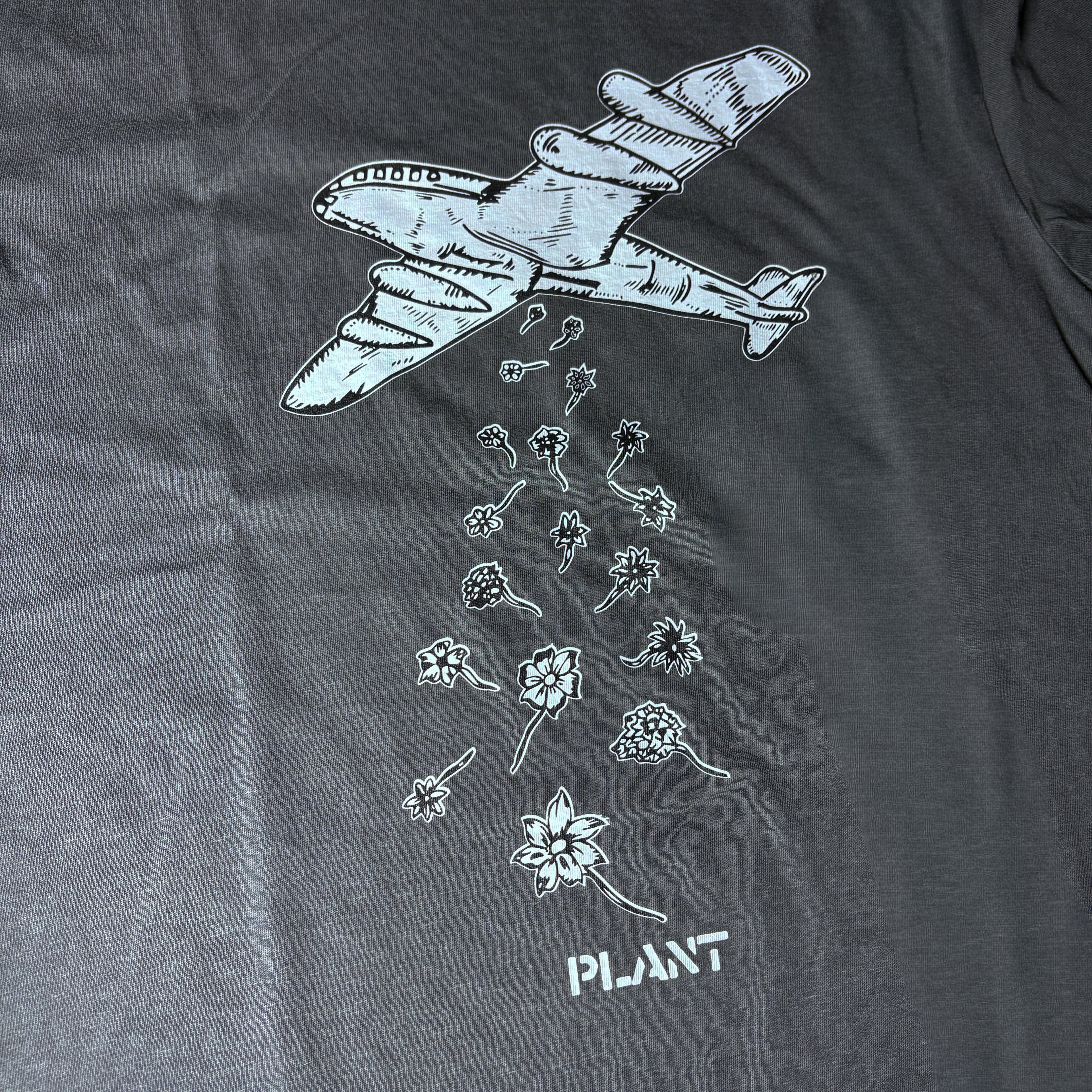 PLANT - Peace Tee "Washed Black”