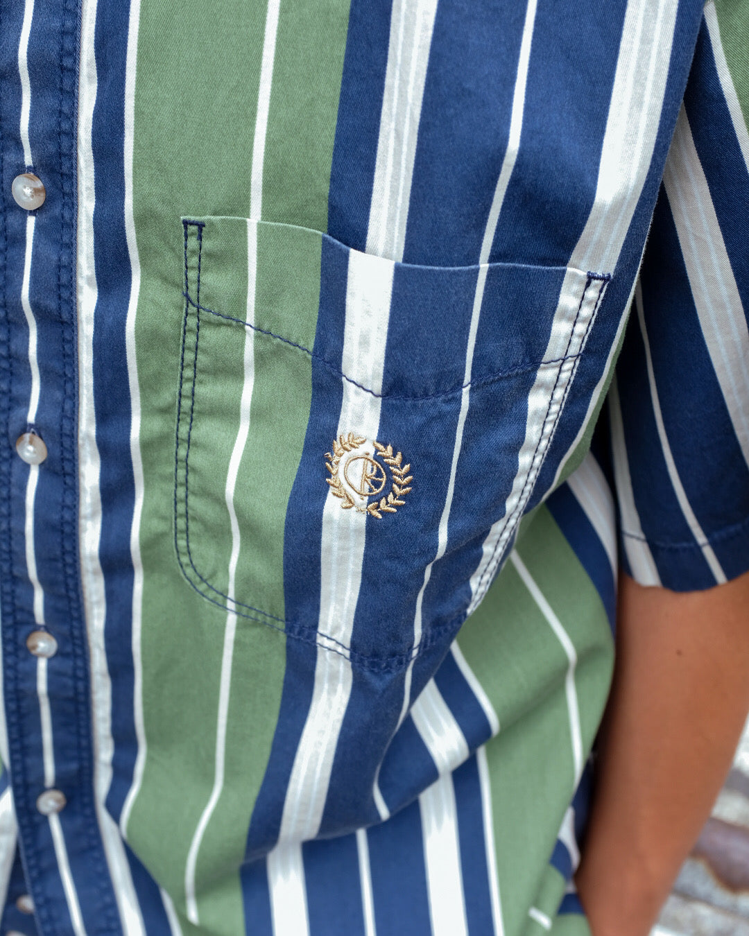 POLAR - Ted Shirt "Green / Blue"