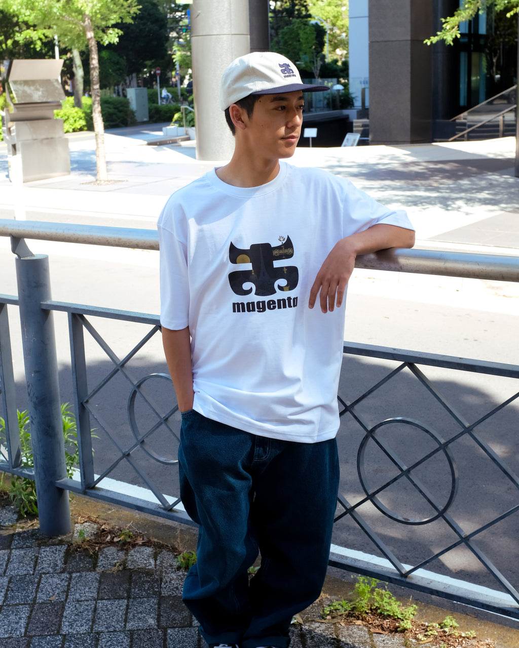MAGENTA SKATEBOARDS - MAGENPATH TEE  "WHITE"