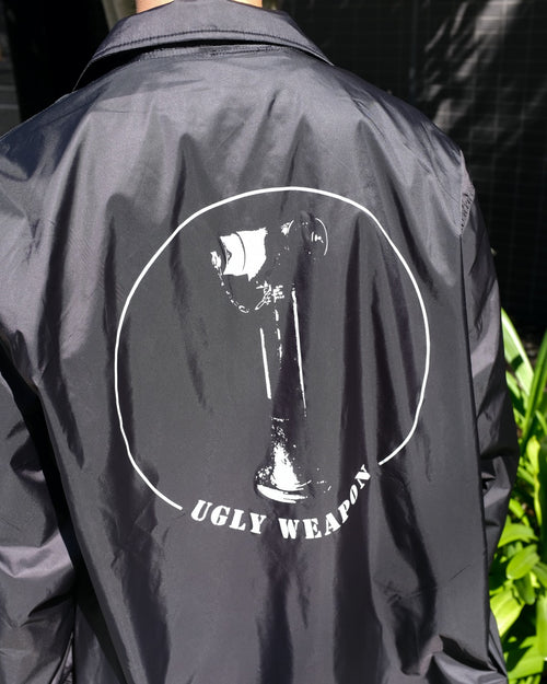 UGLY WEAPON - LOGO "HANSHA" COARCH JACKET "BLACK"