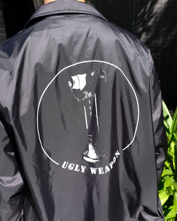 UGLY WEAPON - LOGO "HANSHA" COARCH JACKET "BLACK"