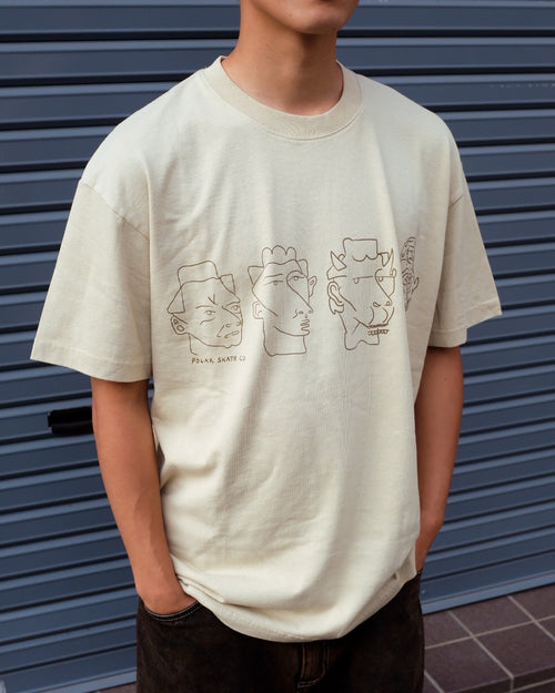 POLAR - Contrast Tee | 8 Heads "Sand/Brown"
