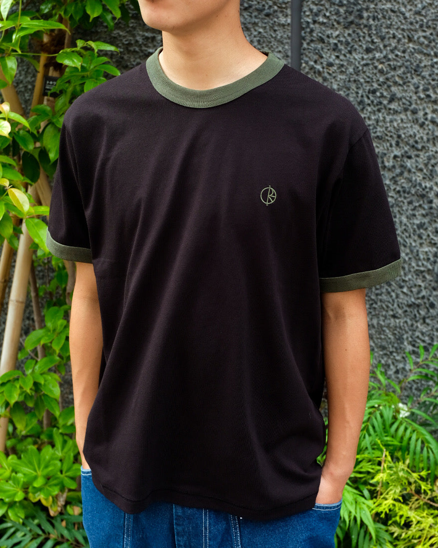 POLAR - Ringer Tee "Black/Uniform Green”