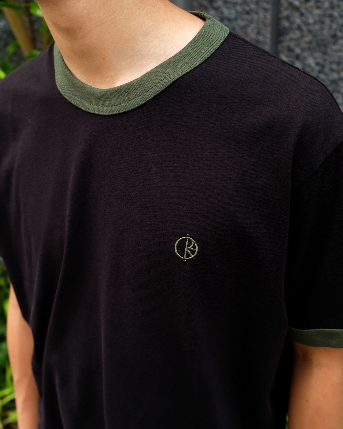 POLAR - Ringer Tee "Black/Uniform Green”