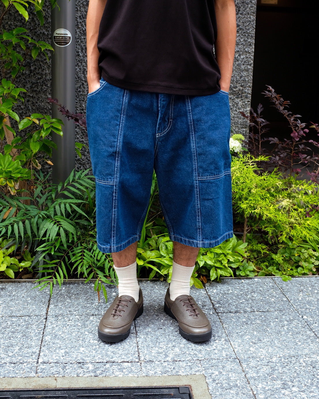 POLAR - Jiro Shorts "Dark Blue / White Stitching"
