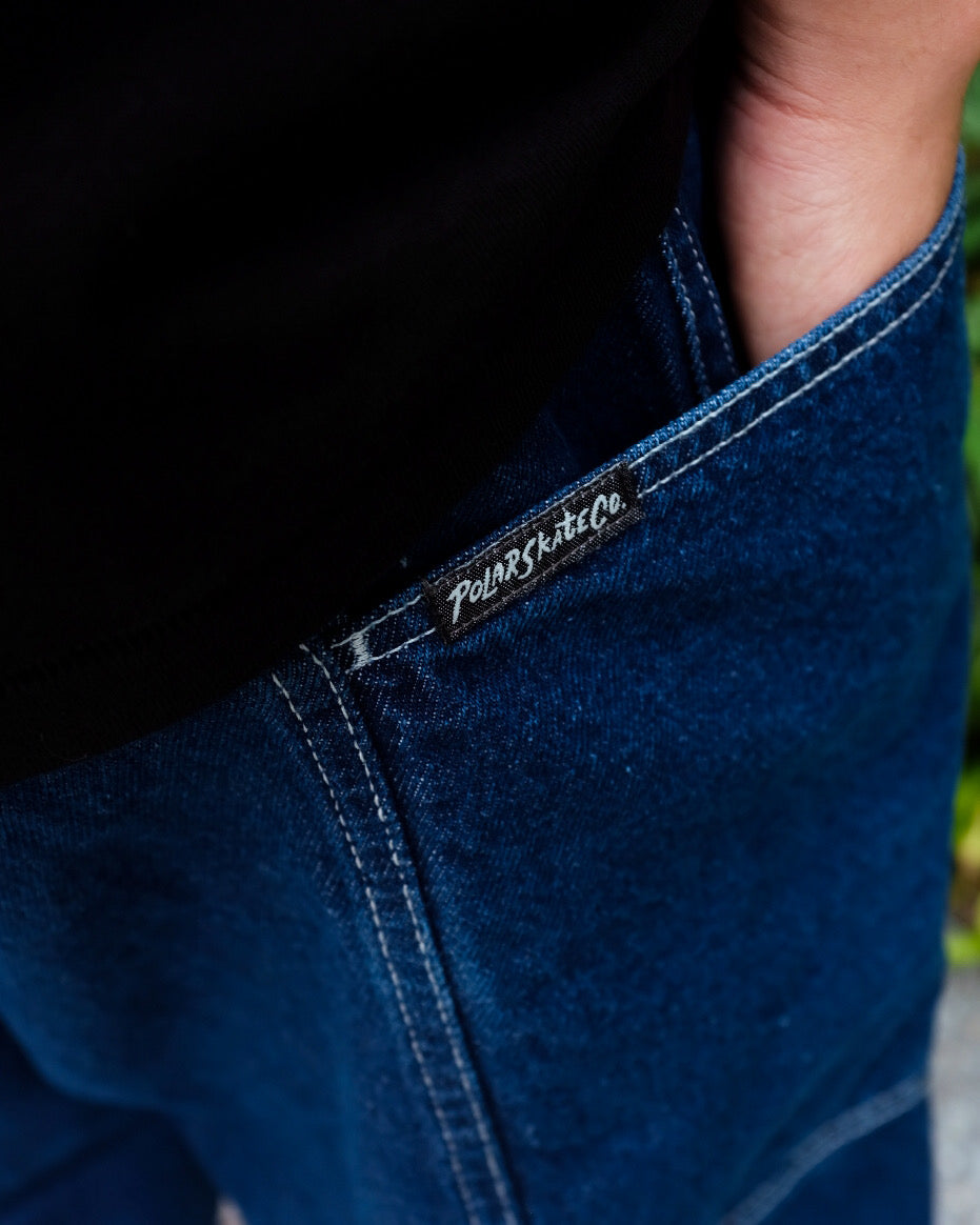 POLAR - Jiro Shorts "Dark Blue / White Stitching"