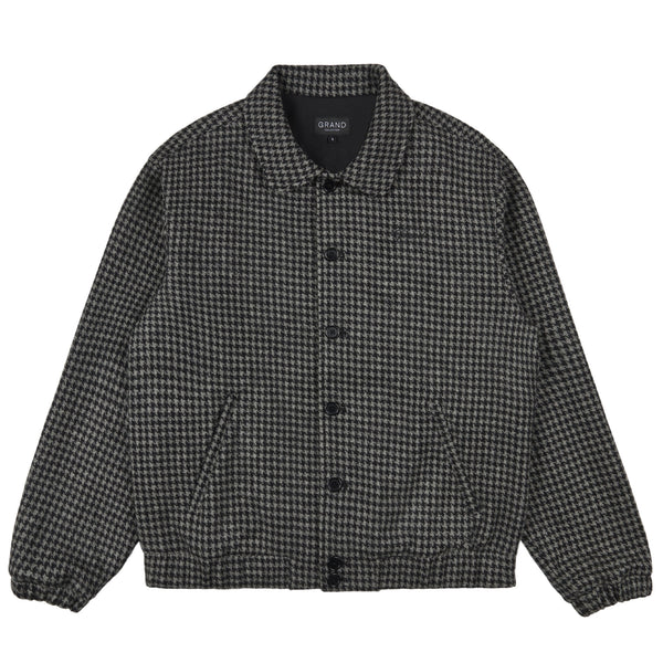 GRAND COLLECTION - Houndstooth Wool Jacket "Black / Grey"