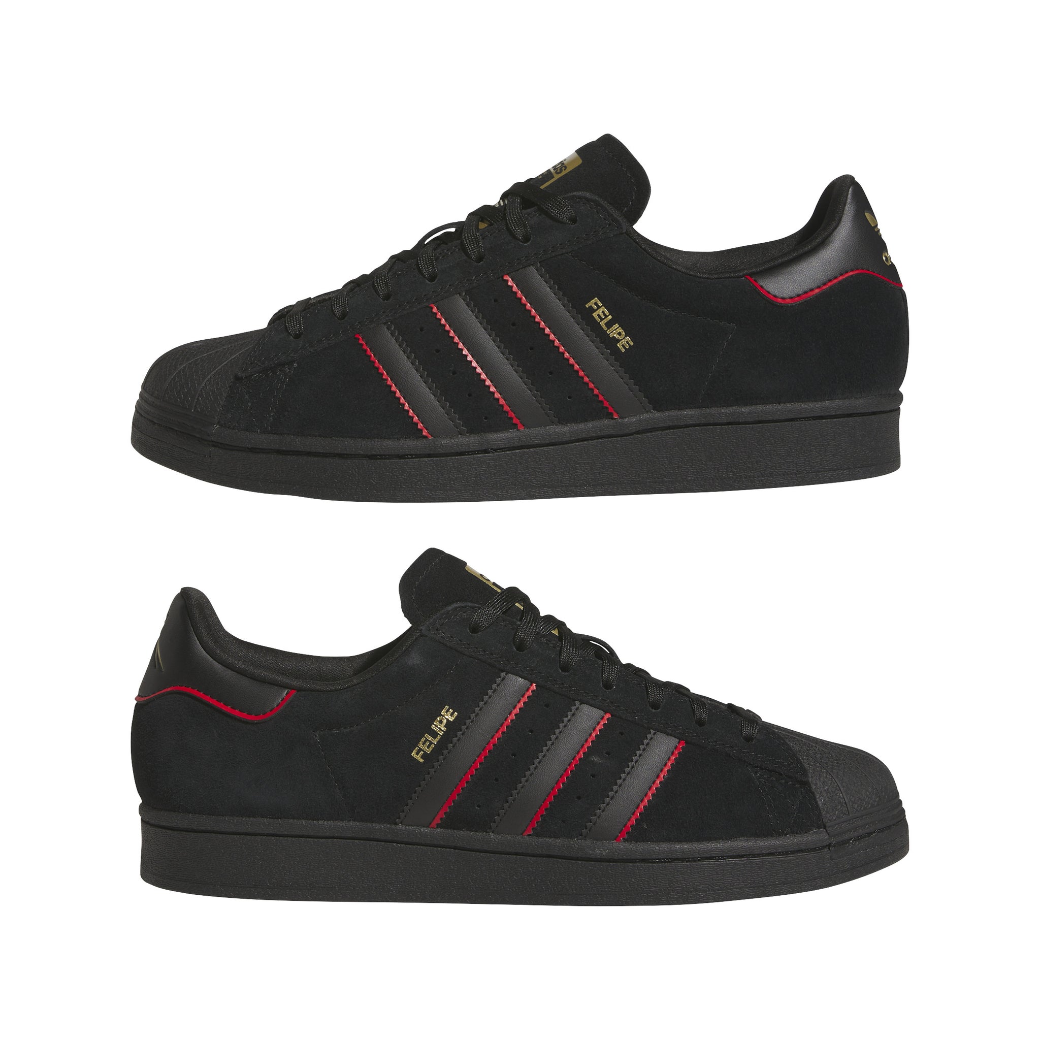 ADIDAS SKATEBOARDING - SUPERSTAR ADV x FELIPE "Core Black / Better Scarlet / Gold Metallic"