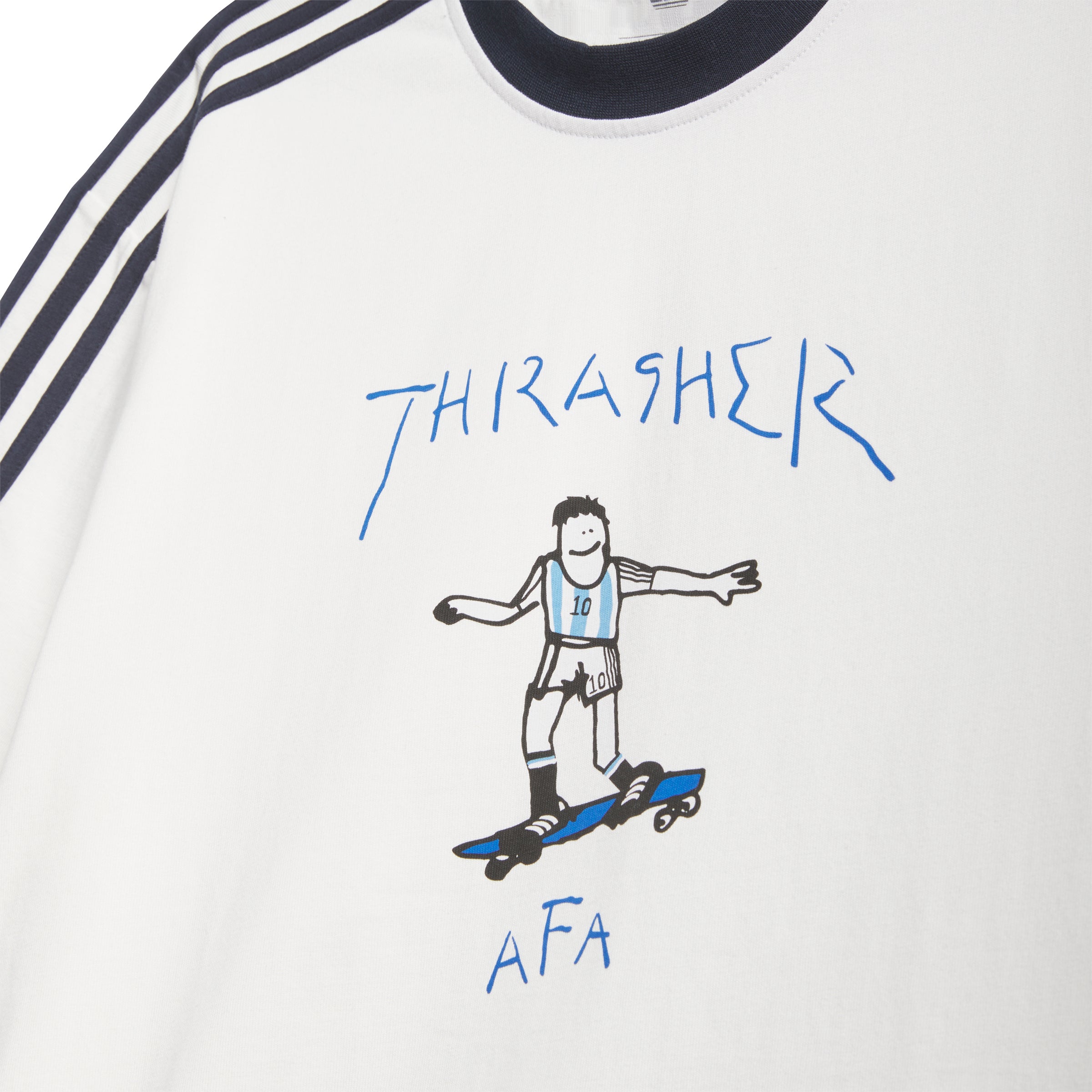 ADIDAS SKATEBOARDING - THRASHER x AFA RINGER TEE "White"