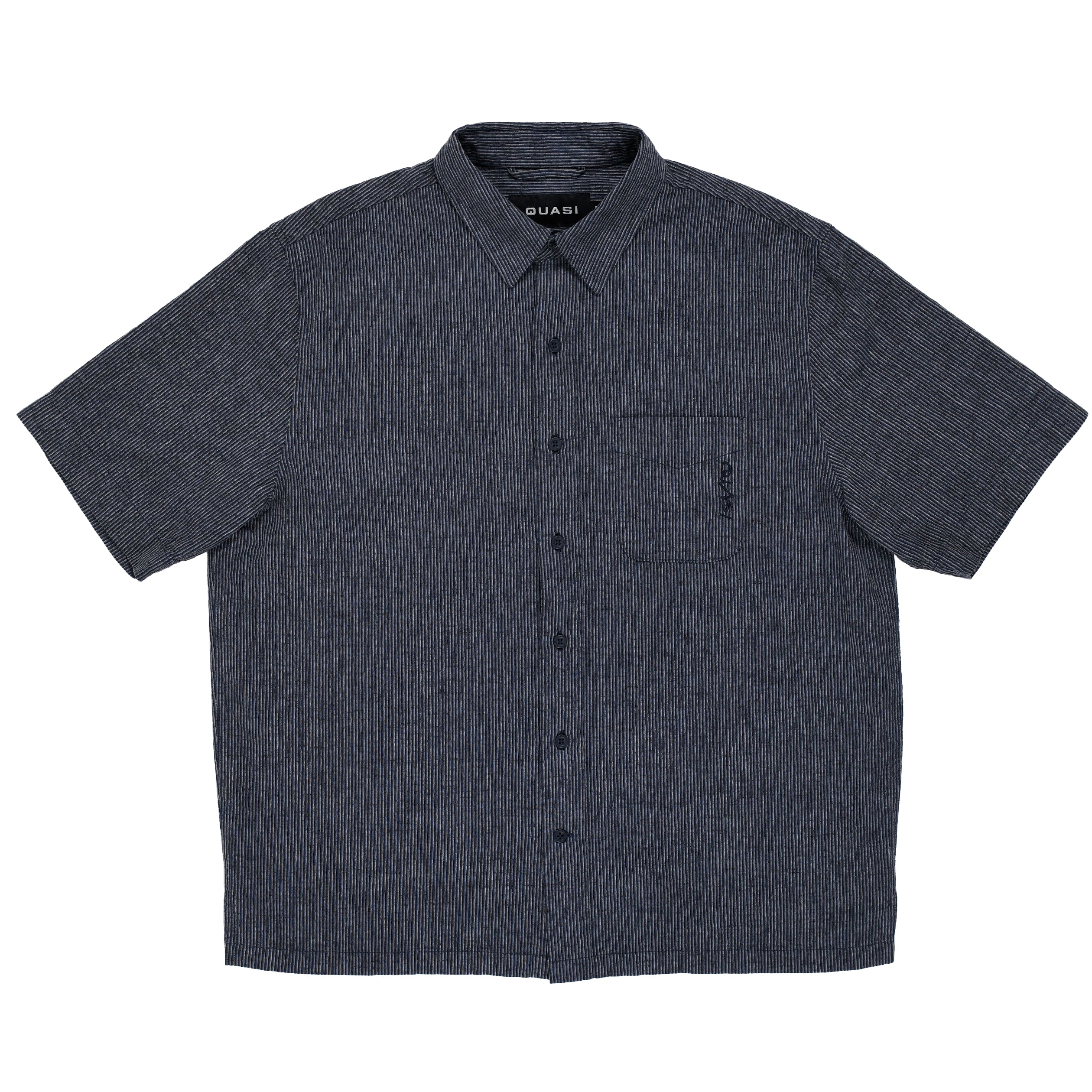 QUASI - Kalvin SS Button Up "Navy"